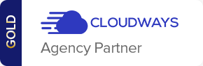 Gold-Partner-Abzeichen von Cloudways, Agency Partner für CiSmart Solutions GmbH, digitaler Lösungsanbieter für SEO und Sichtbarkeit.